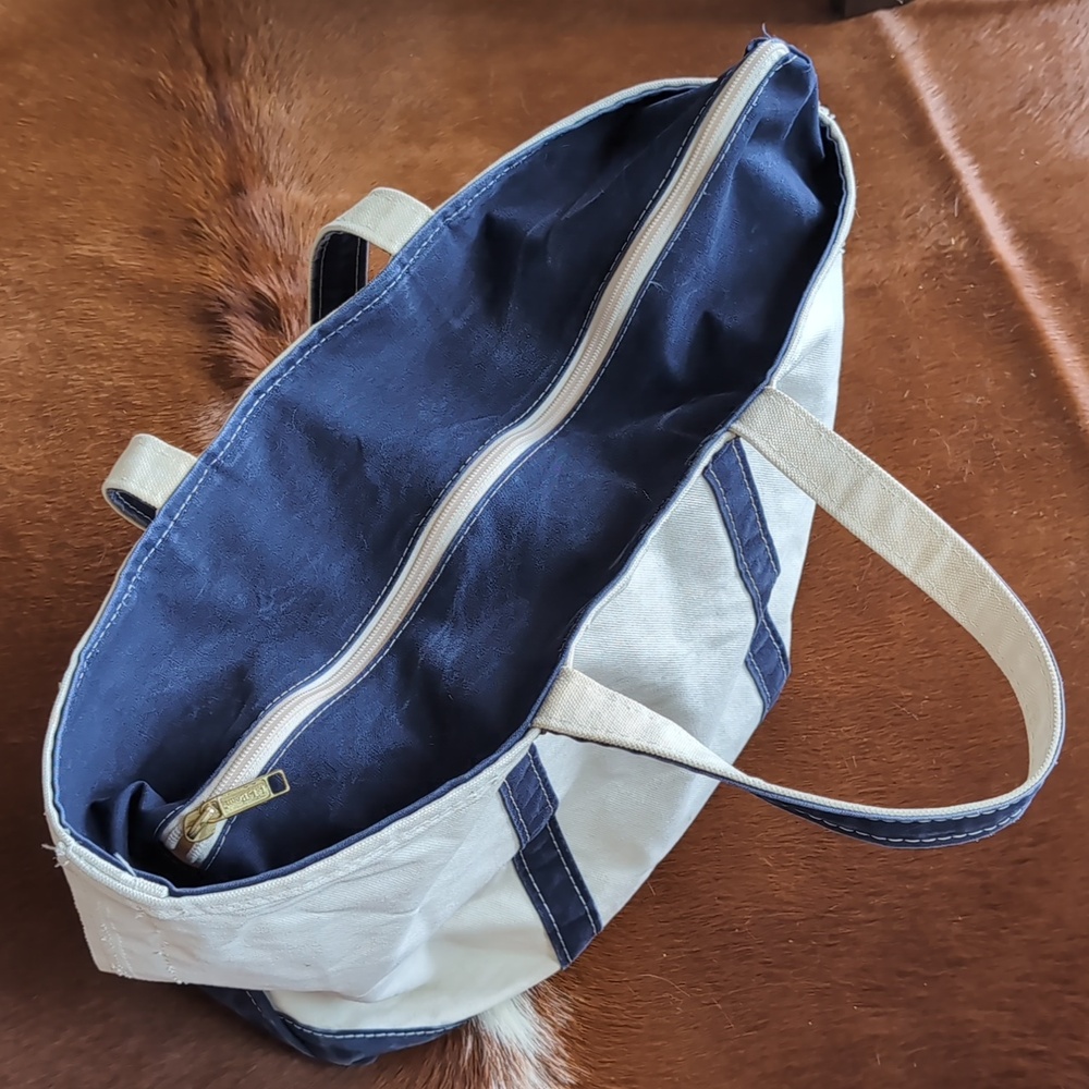 LL Bean Tote and Boat Bag (Navy) - Picture 3 of 11